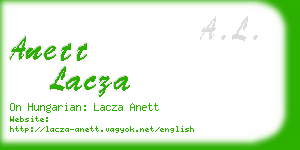 anett lacza business card